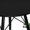 Стол обеденный CHELSEA`80 BLACK (столешница черная, основание черное)