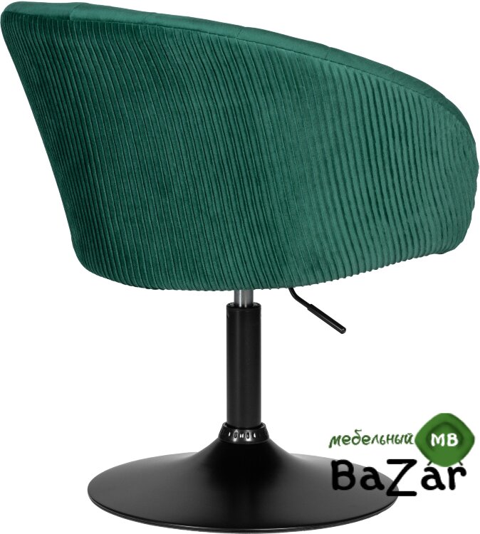 Кресло дизайнерское EDISON BLACK (зеленый велюр (1922-9))