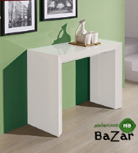 Стол-консоль раздвижной B2316P белый глянец Стол-консоль раздвижной B2316P белый глянец